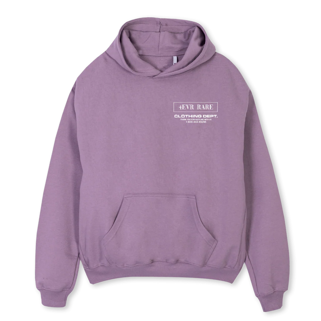 RARE DEPT Purple Oversized Hoodie.