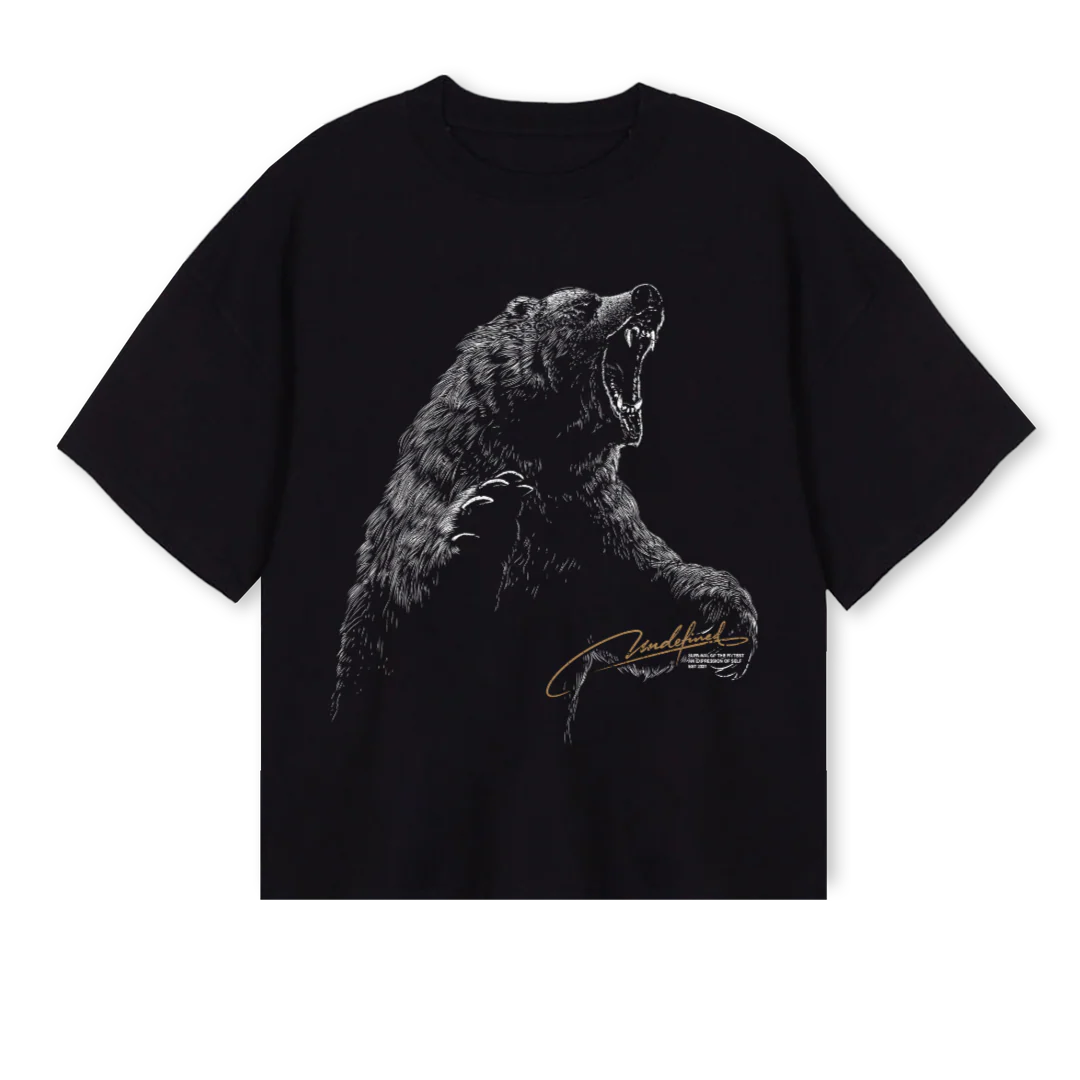 RAWINSTINCT Black Oversized Boxy Tee.