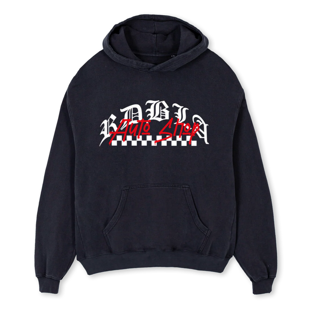 RDBSUMMERH Vintage Black Oversized Hoodie.