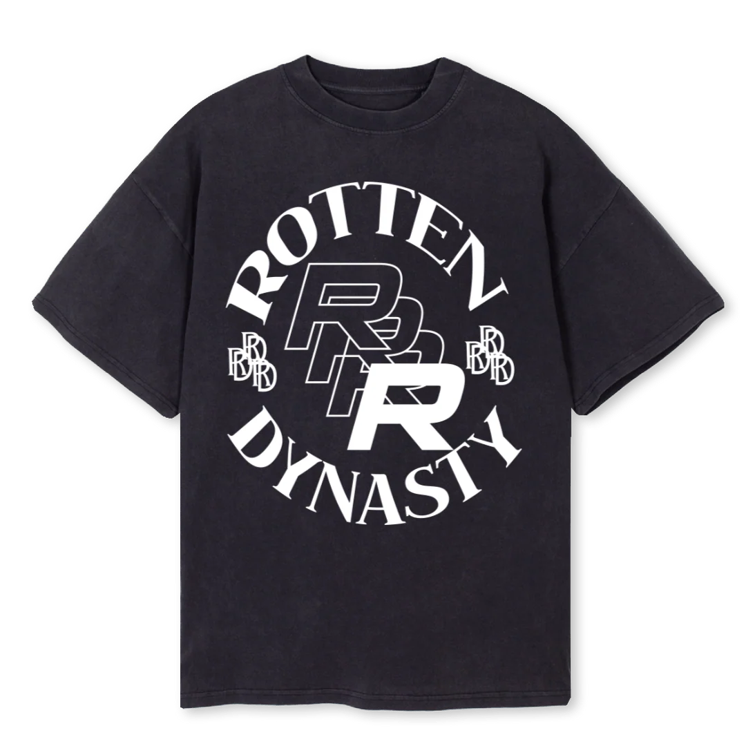 RDCIRCTWO Vintage Black Oversized Tee.