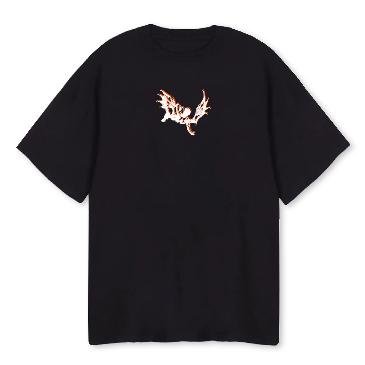 RE OOA SIMPLE VA Black Oversized Tee.