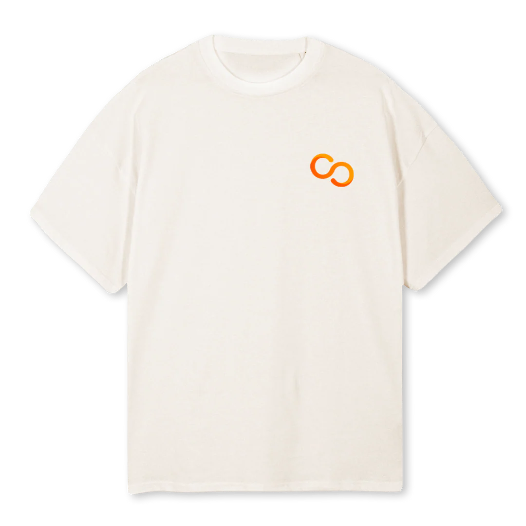 REACCIONA  Vintage White Oversized Tee.