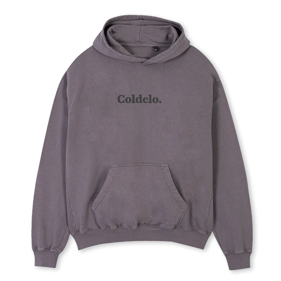 REAL  Pigment Grey Oversized Hoodie.