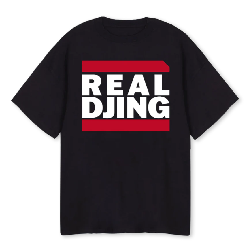 REALDJINGBLACK Black Oversized Tee.