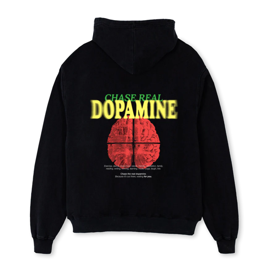 REALDOPAMINE Black Oversized Hoodie. - Image 2
