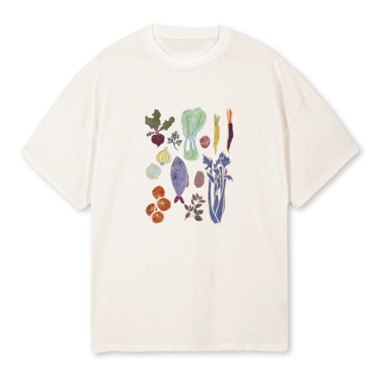 RECETTE DEUX Vintage White Oversized Tee.