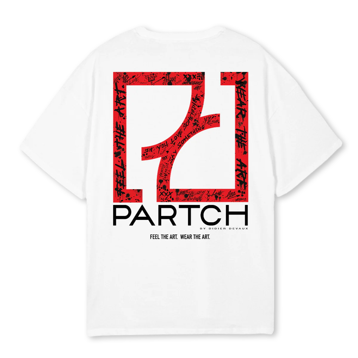 RED ART OVERSIZE WHT White Oversized Tee. - Image 2