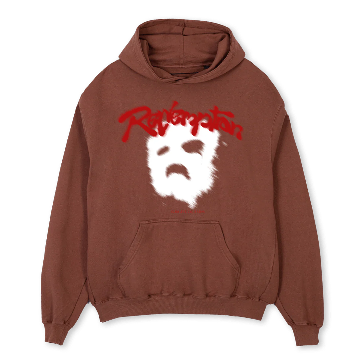 REDEMPTION BROWN Vintage Brown Oversized Hoodie.