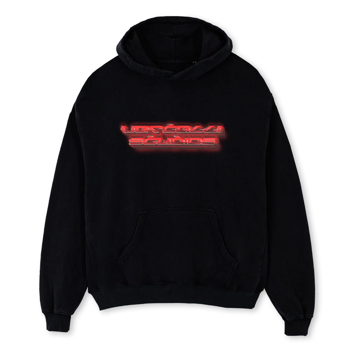 REDGLOWUP VARTALLI Black Oversized Hoodie.