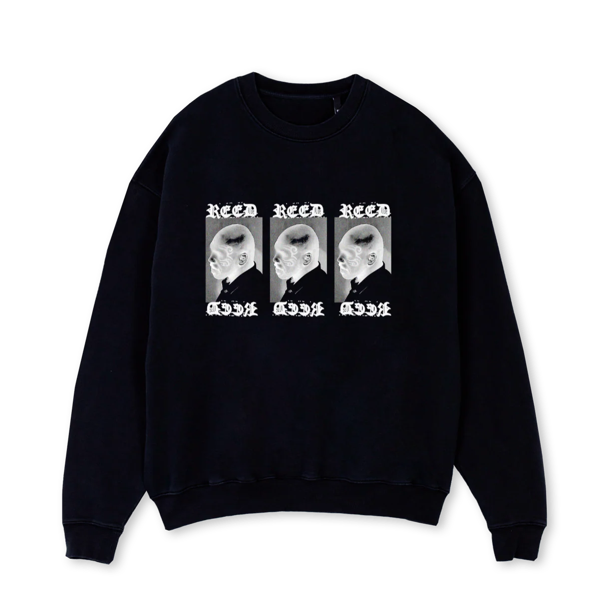 REED TGR SS Black Oversized Crewneck Sweater.