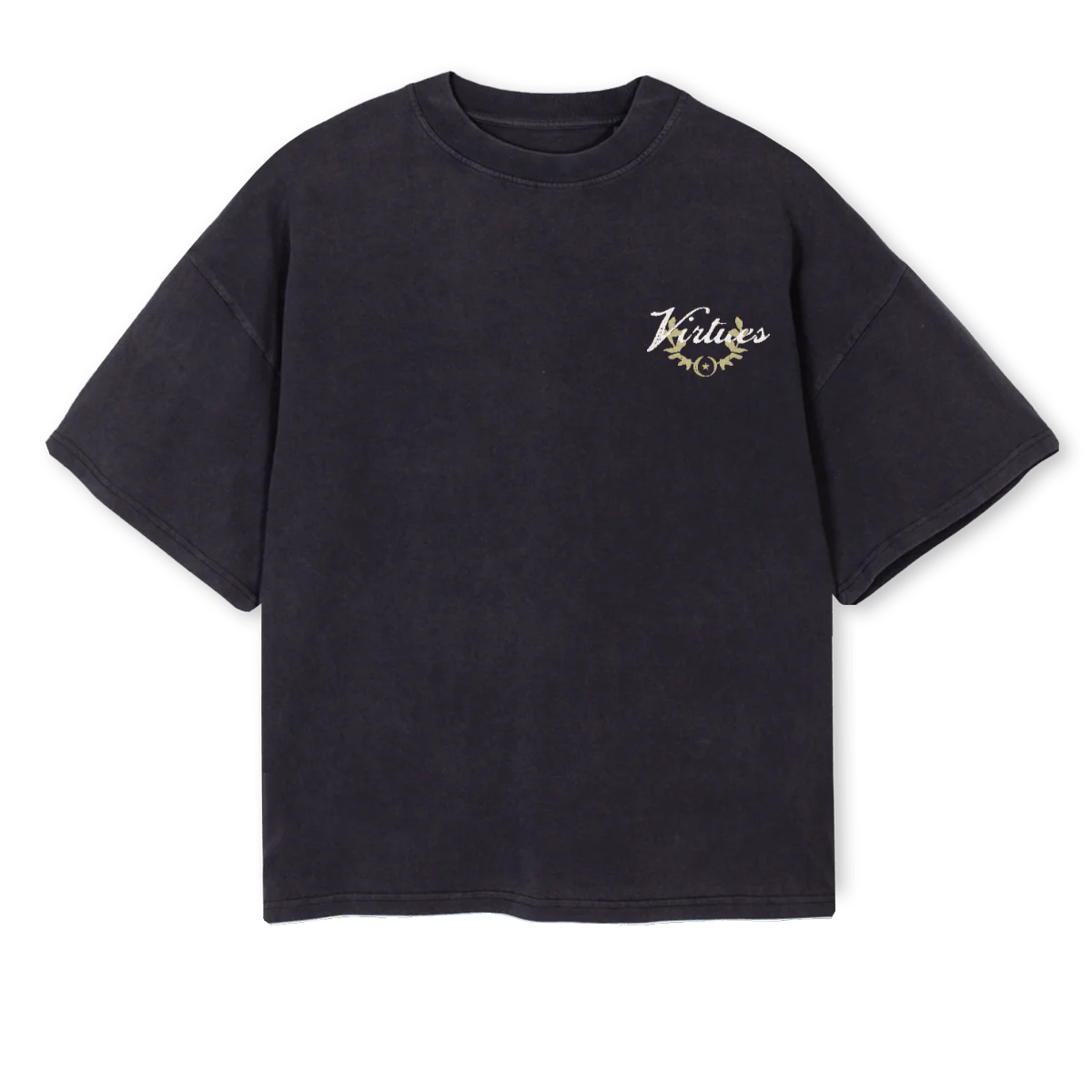 REEF Vintage Black Oversized Boxy Tee.