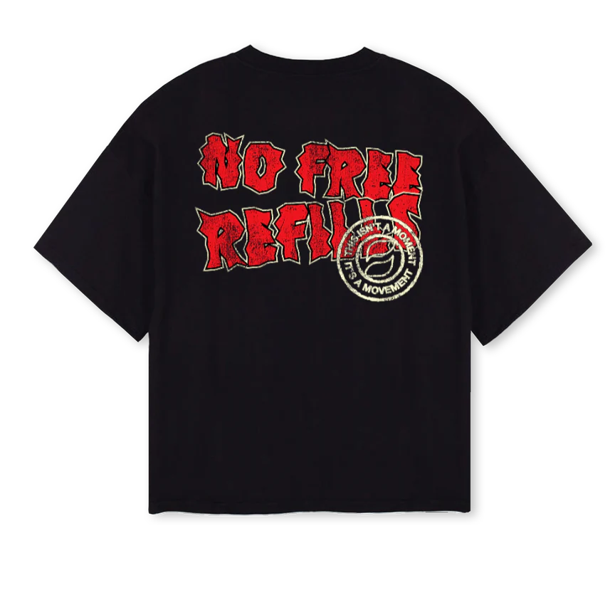 REFILL Black Oversized Boxy Tee. - Image 2