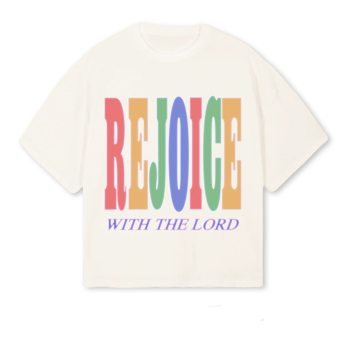REJOICEWTL Vintage White Oversized Boxy Tee.