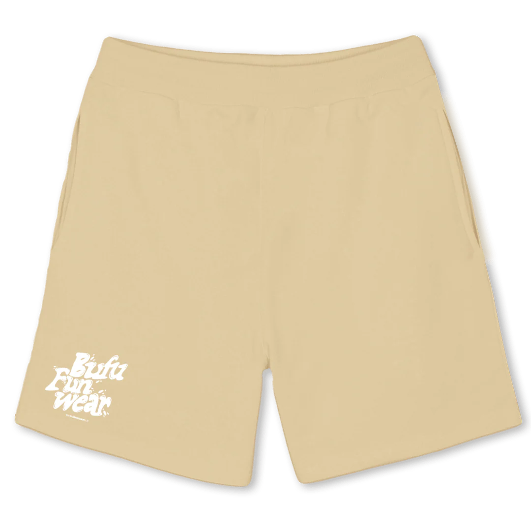 RELAXEDSHORTBEIGE Sand Relaxed Sweatshorts.