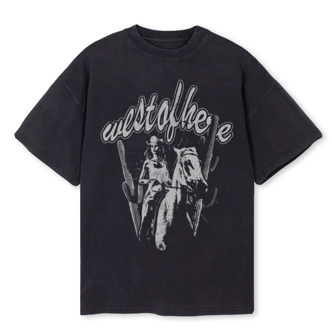 RENEGADE Vintage Black Oversized Tee.