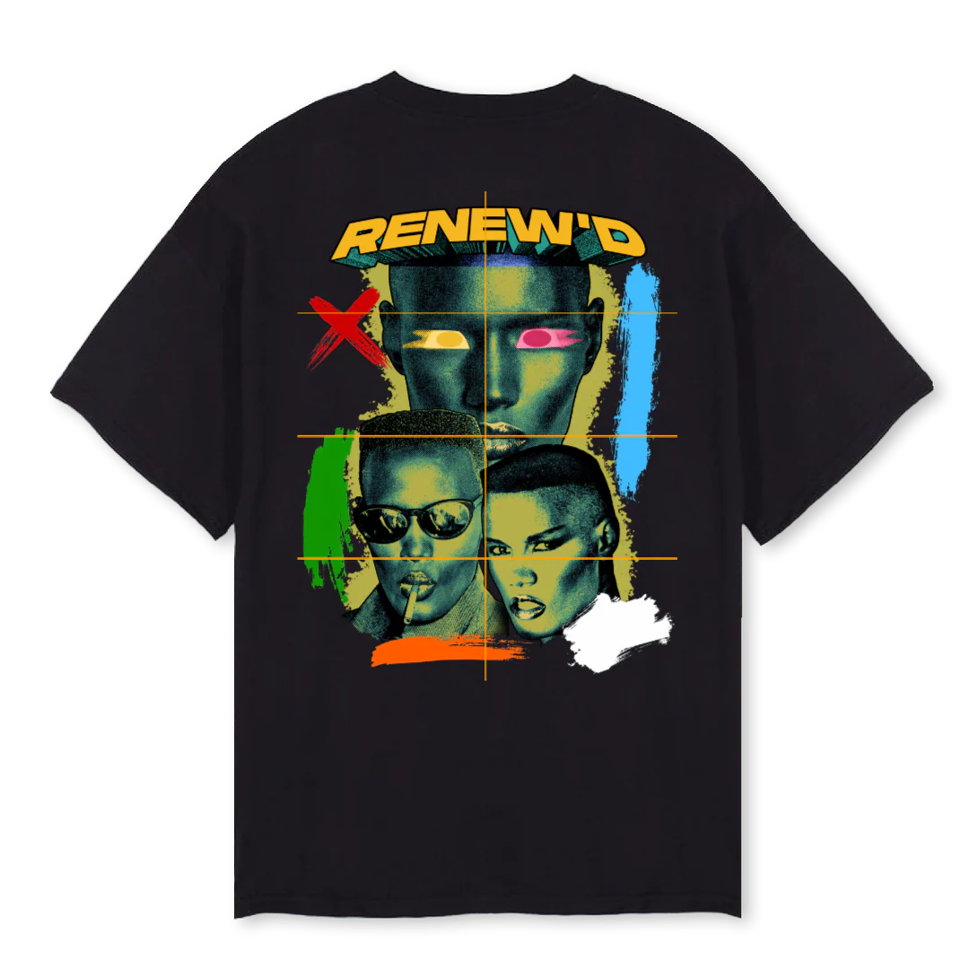 RENEWD Black Oversized Tee. - Image 2