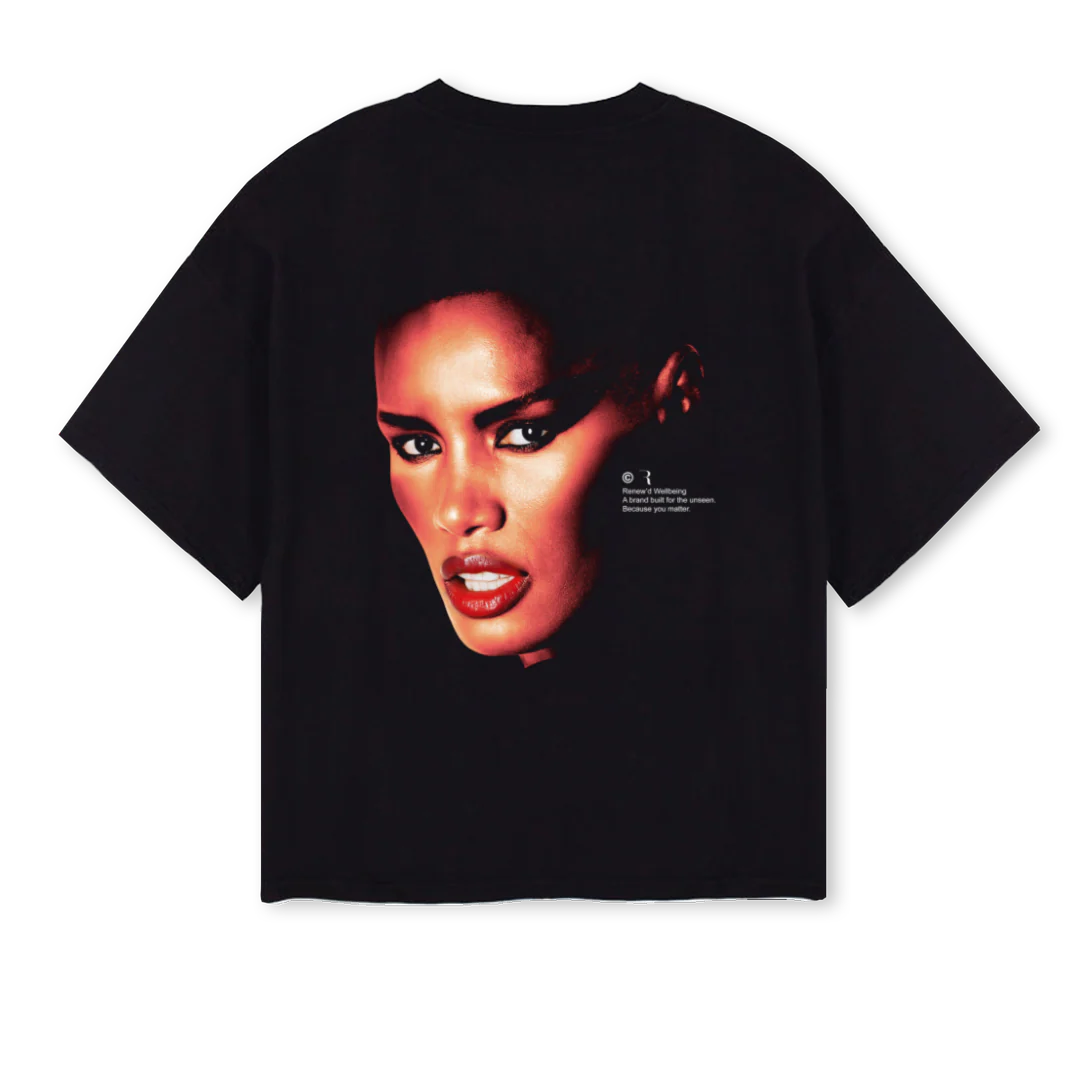 RENEWDTHREE Black Oversized Boxy Tee. - Image 2