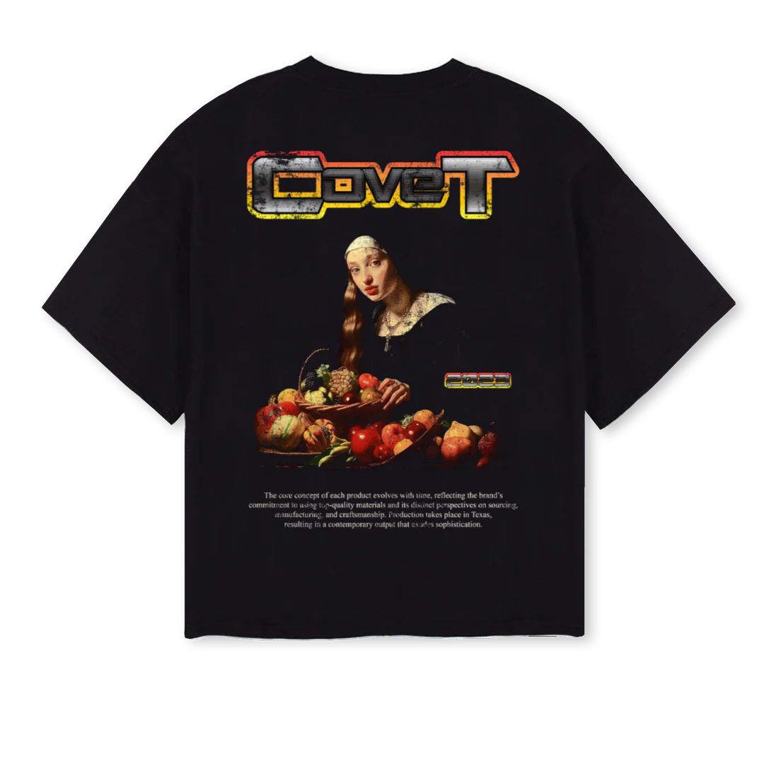 RENNA Black Oversized Boxy Tee. - Image 2