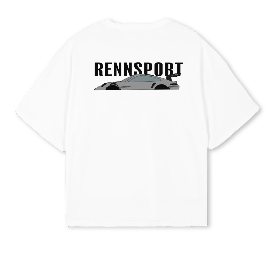 RENNSPORT White Oversized Boxy Tee. - Image 2