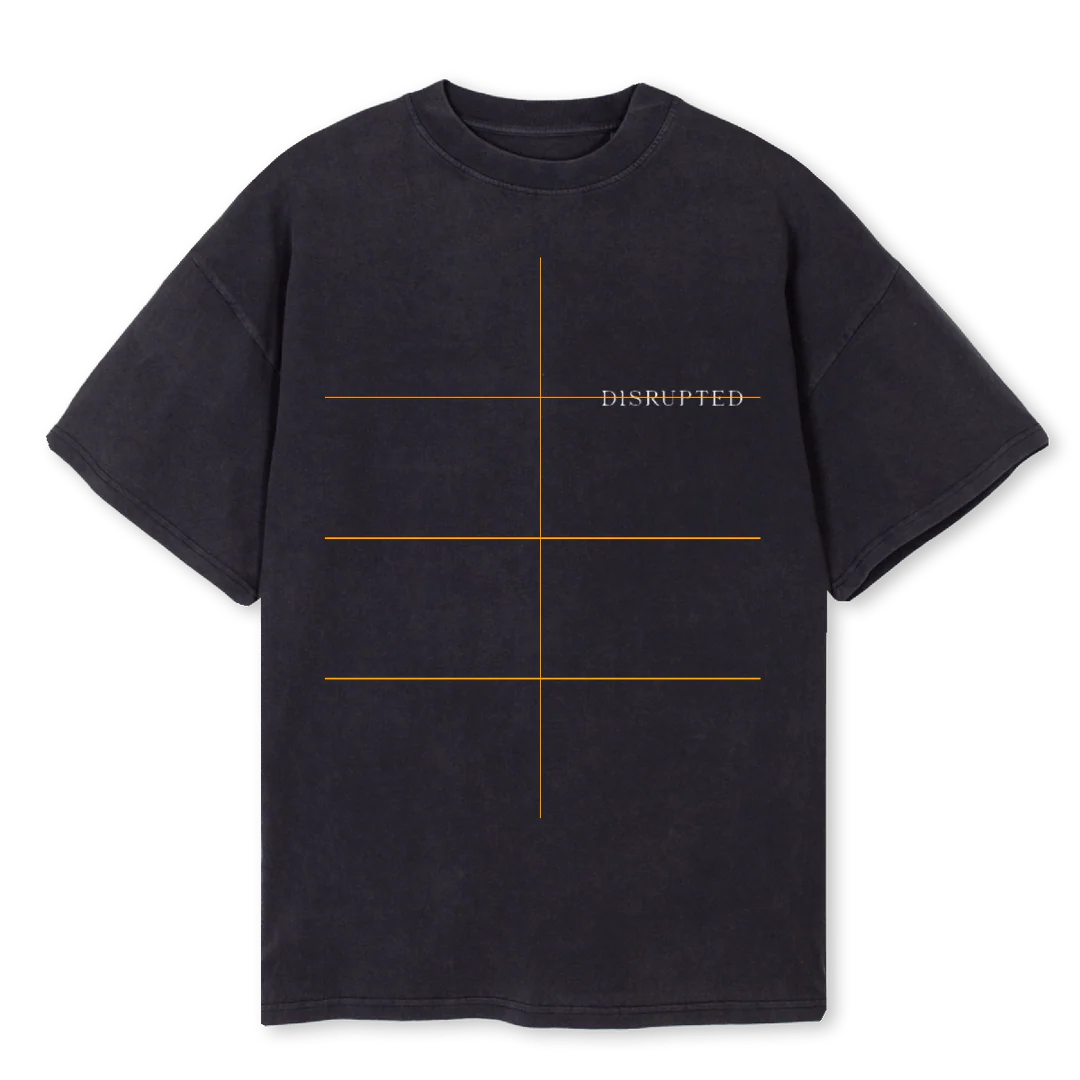 RESIDENT Vintage Black Oversized Tee.