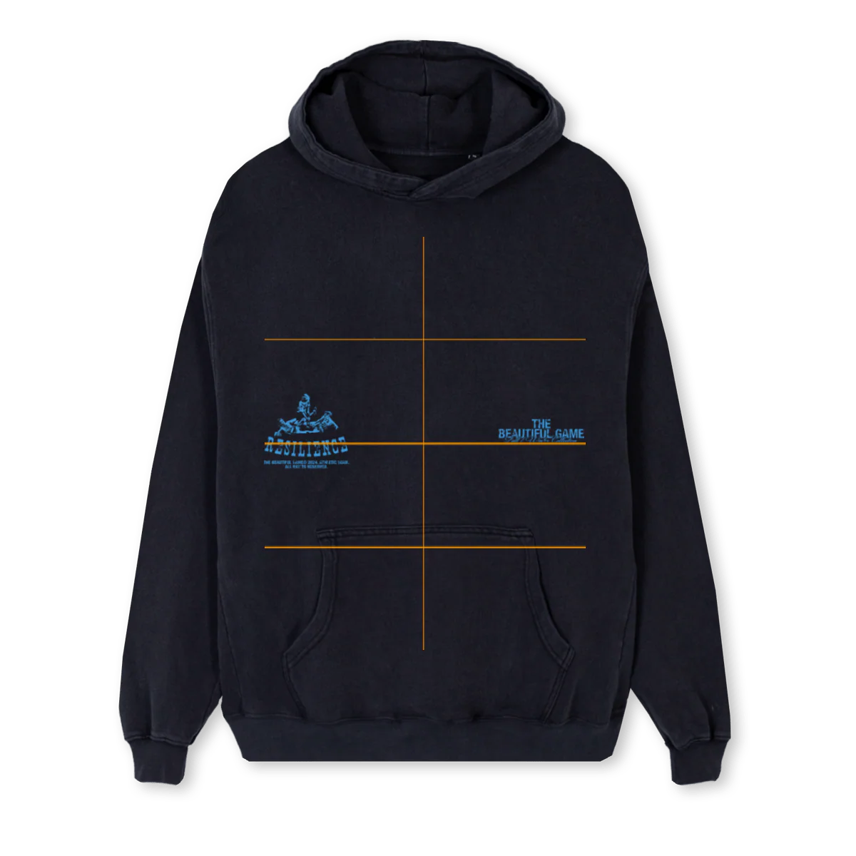 RESILLIENCE Vintage Black Regular Hoodie.