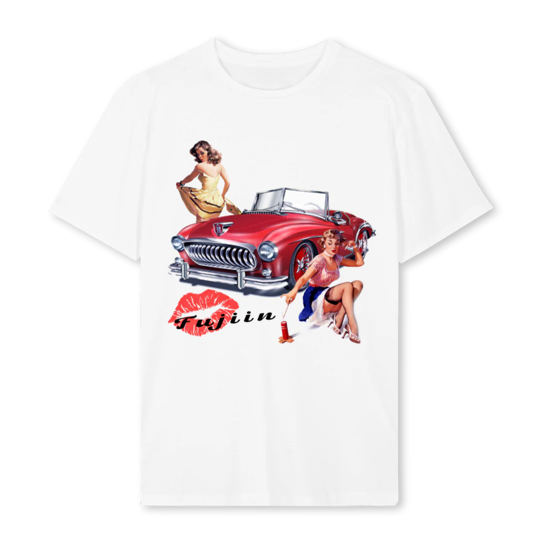 RETRO GIRL T White Regular Tee.