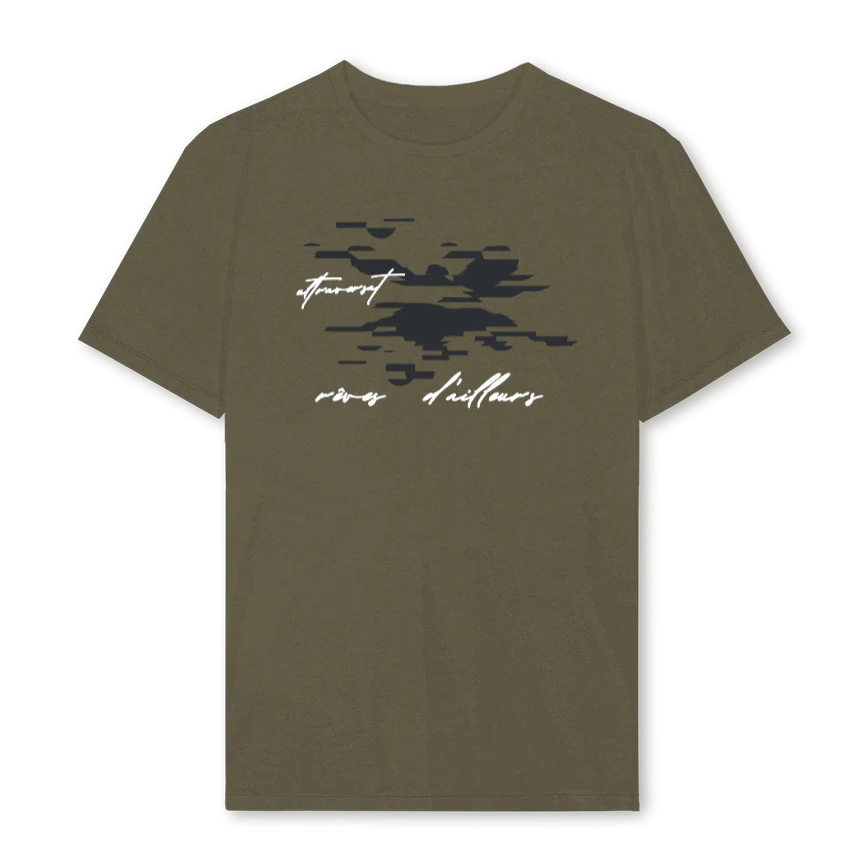REVES DAILLEURS Vintage Olive Regular Tee.