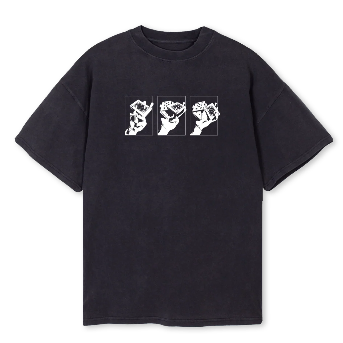 REVOLUTION Vintage Black Oversized Tee.