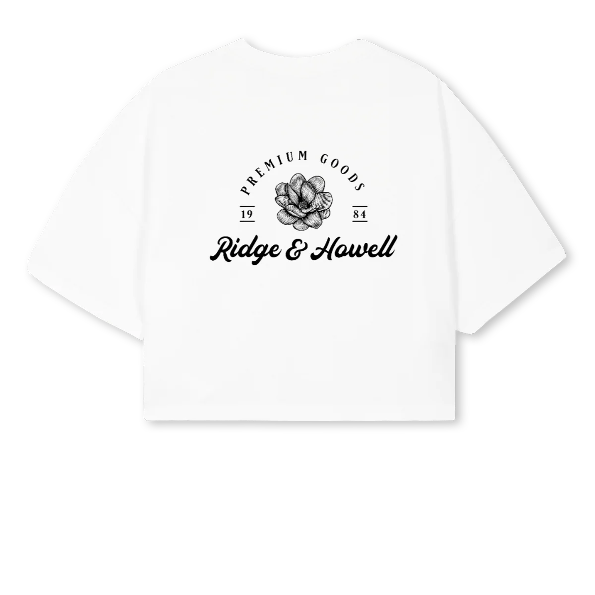 RHVINTAGEWOMEN White Cropped Oversized Tee. - Image 2