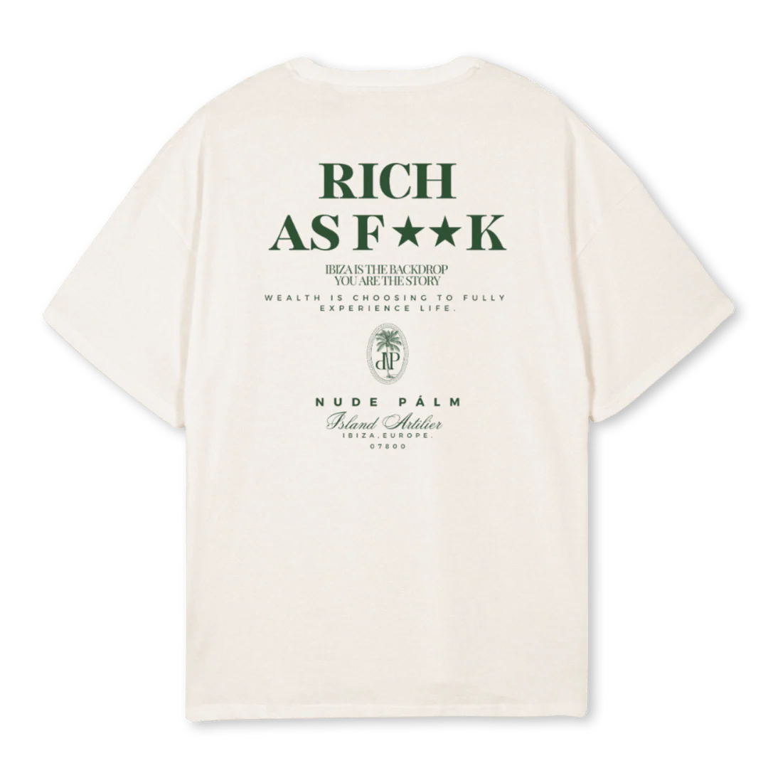 RICHASFUCKGREENT Vintage White Oversized Tee. - Image 2