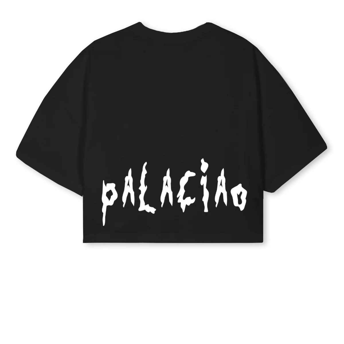 RICKCROP BLANC Black Cropped Oversized Tee. - Image 2