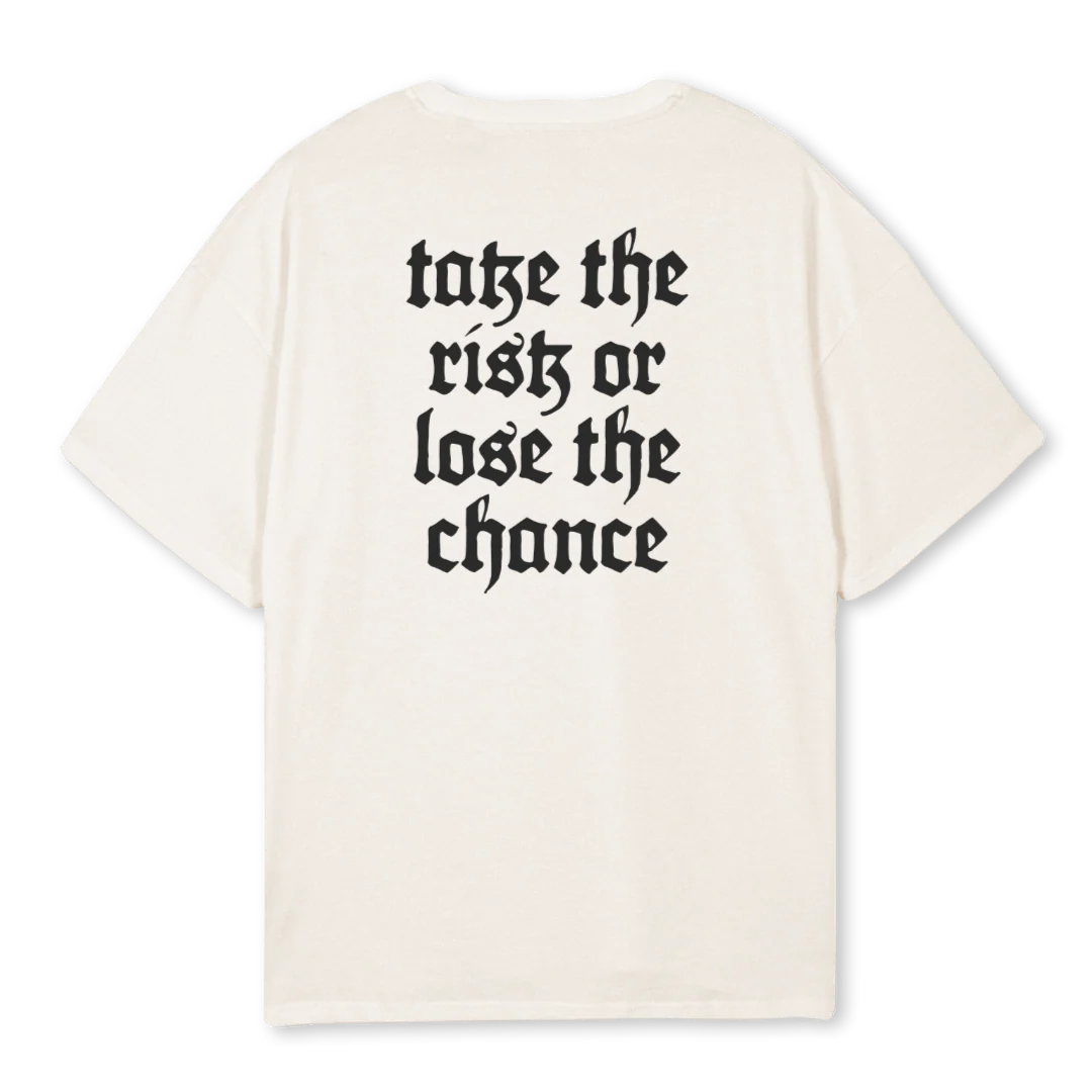 RISKTEEWHITEONE Vintage White Oversized Tee. - Image 2
