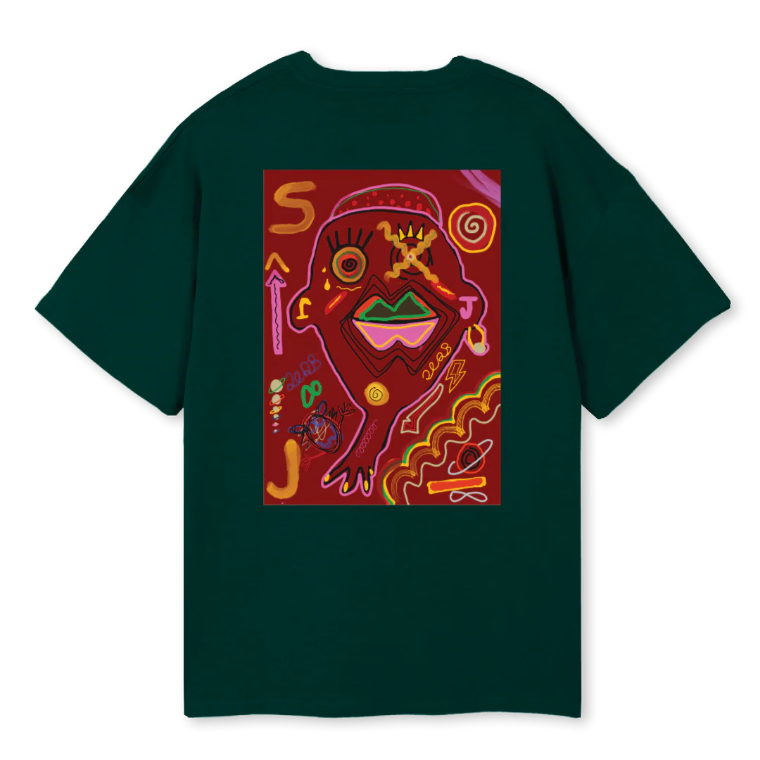 WZDM ABSTRKTUS_WG Wild Green Oversized Tee. - Image 2