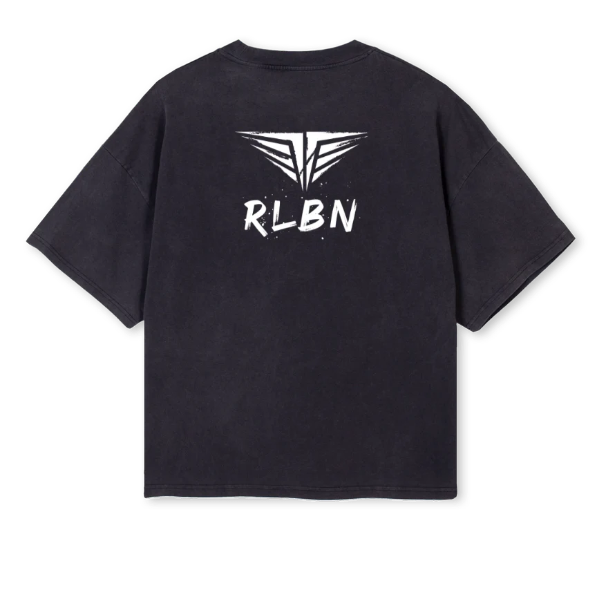 RLBN Vintage Black Oversized Boxy Tee. - Image 2