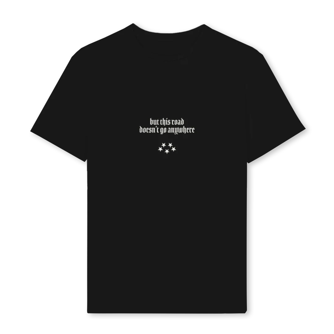 ROAD Black Regular Tee.