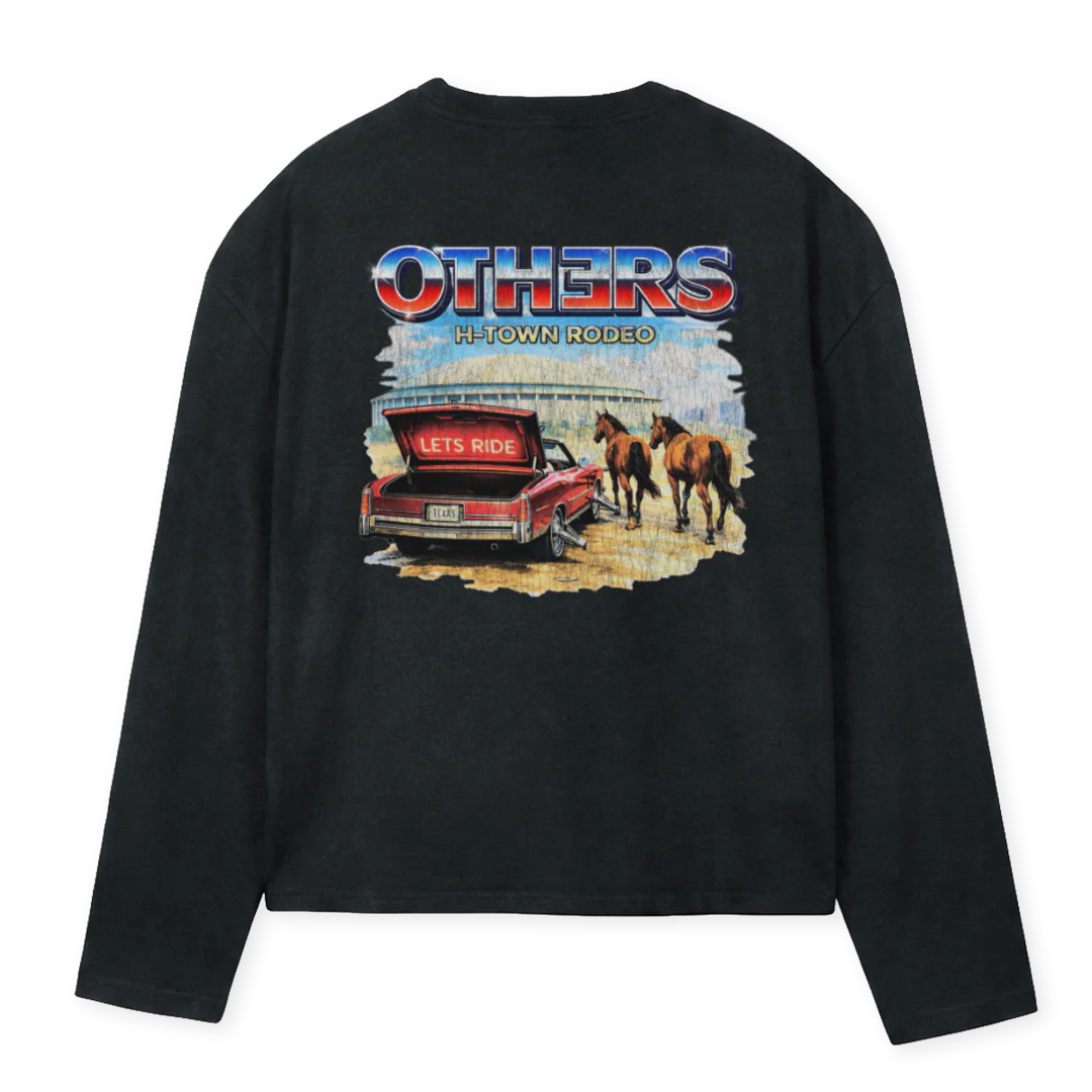 RODE LK Vintage Black Oversized Boxy LS Tee. - Image 2