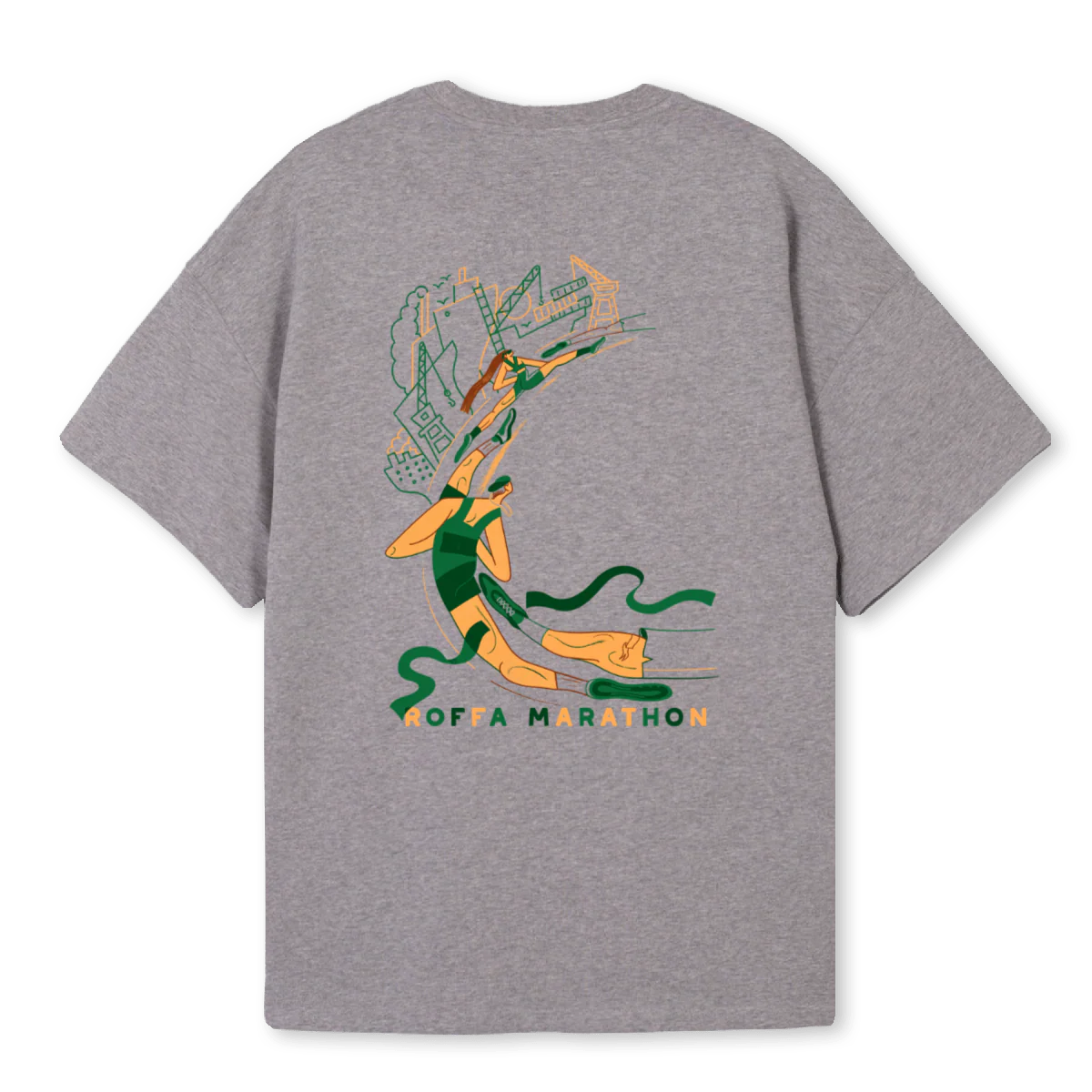 ROFFA_1 Grey Marl Oversized Tee. - Image 2