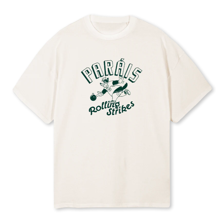 ROLLINGSTRIKESGREEN Vintage White Oversized Tee.