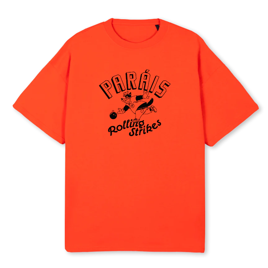ROLLINGSTRIKESRED Hot Orange Oversized Tee.