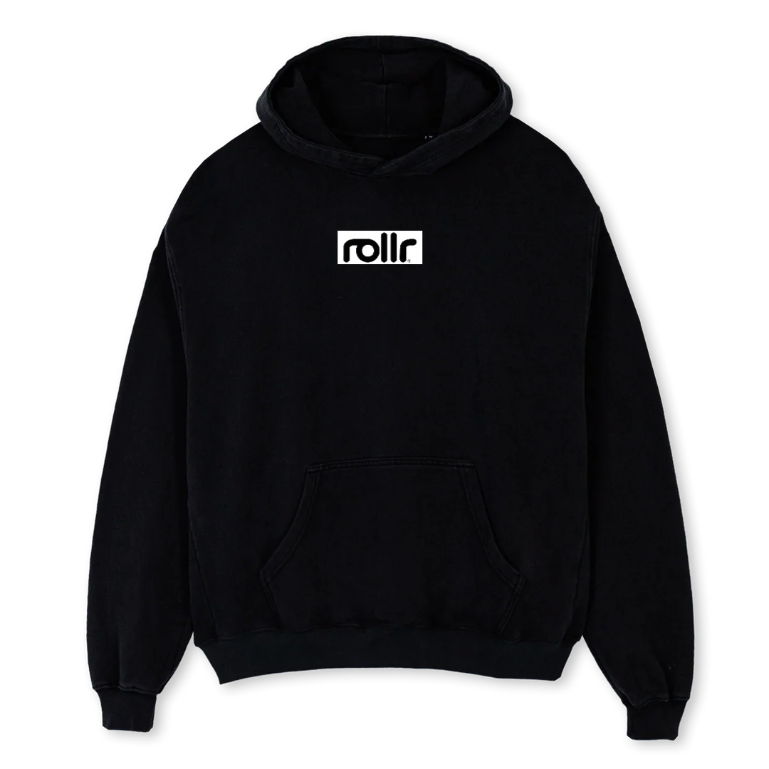 ROLLRHOODIE Black Oversized Hoodie.