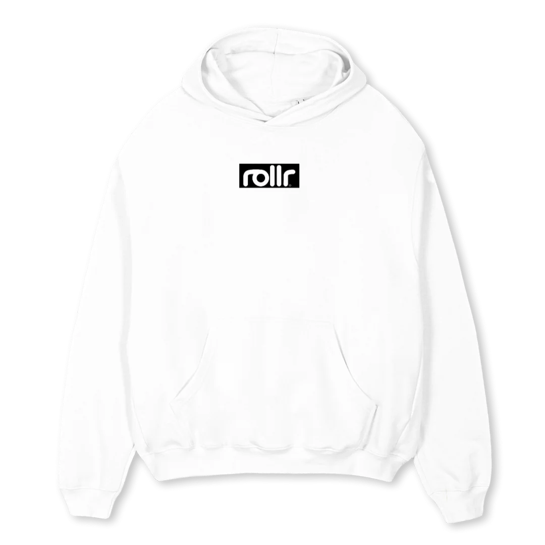 ROLLRHOODIE White Oversized Hoodie.