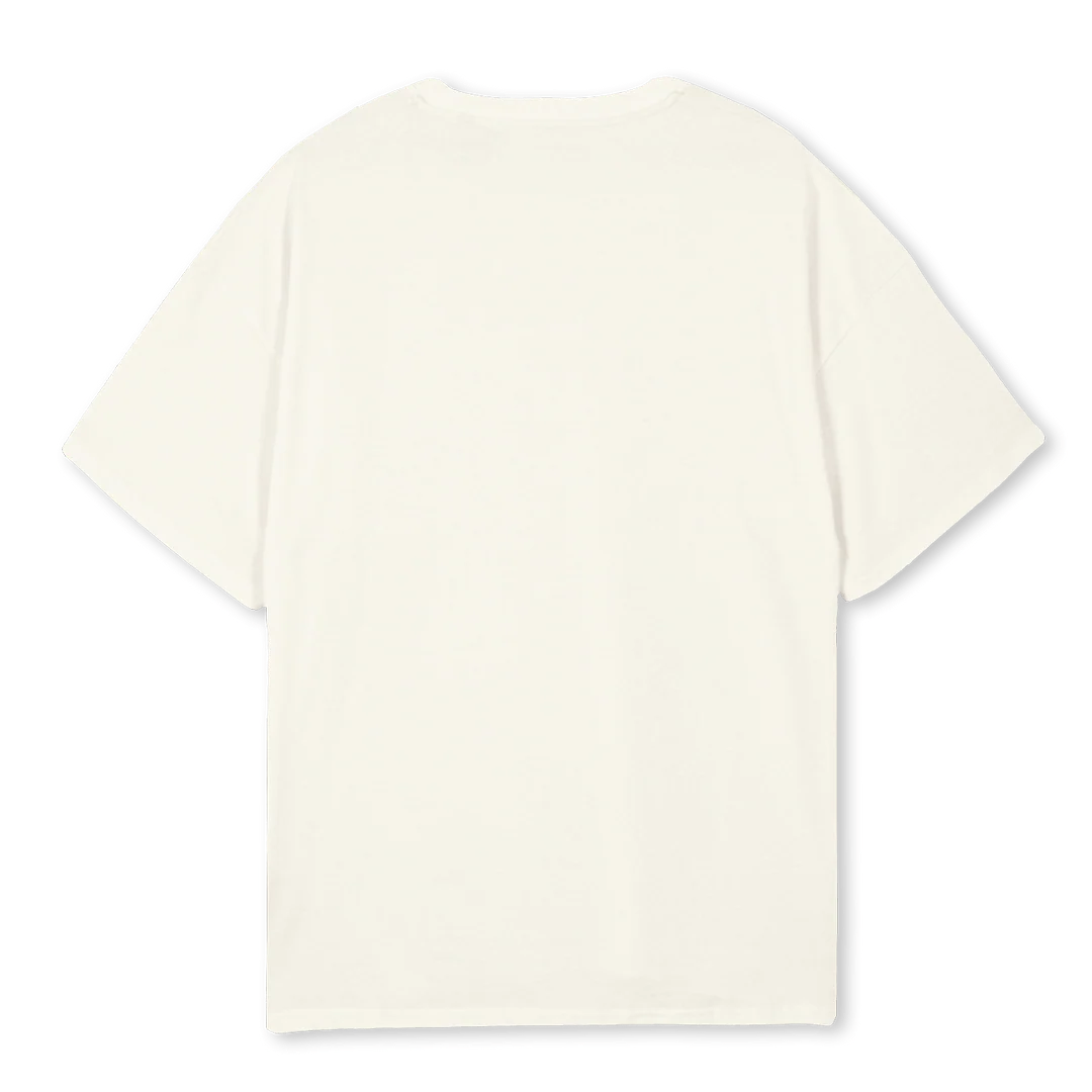 ROLLRTEE Cream Oversized Tee. - Image 2