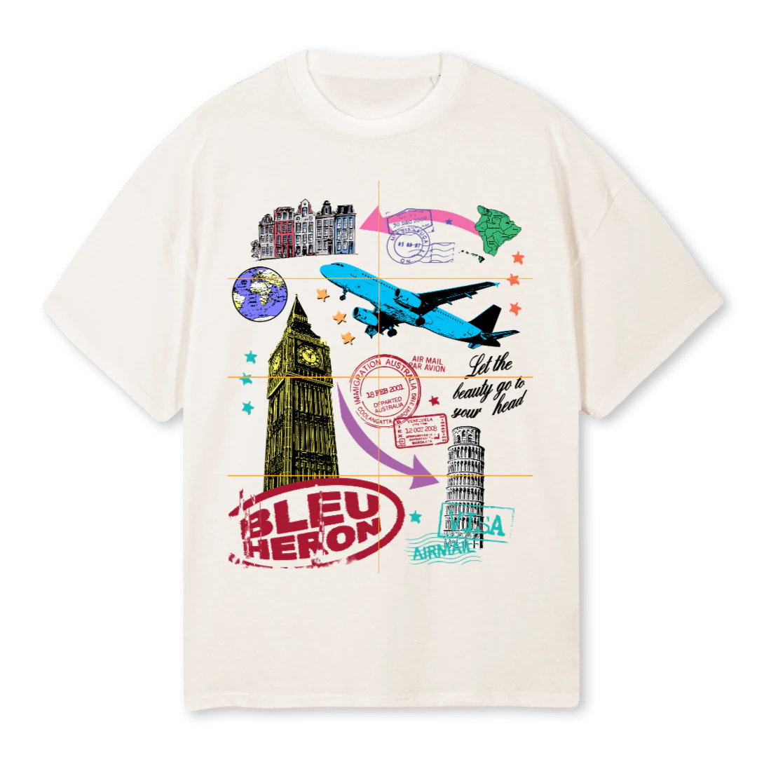 ROMA Vintage White Oversized Tee.