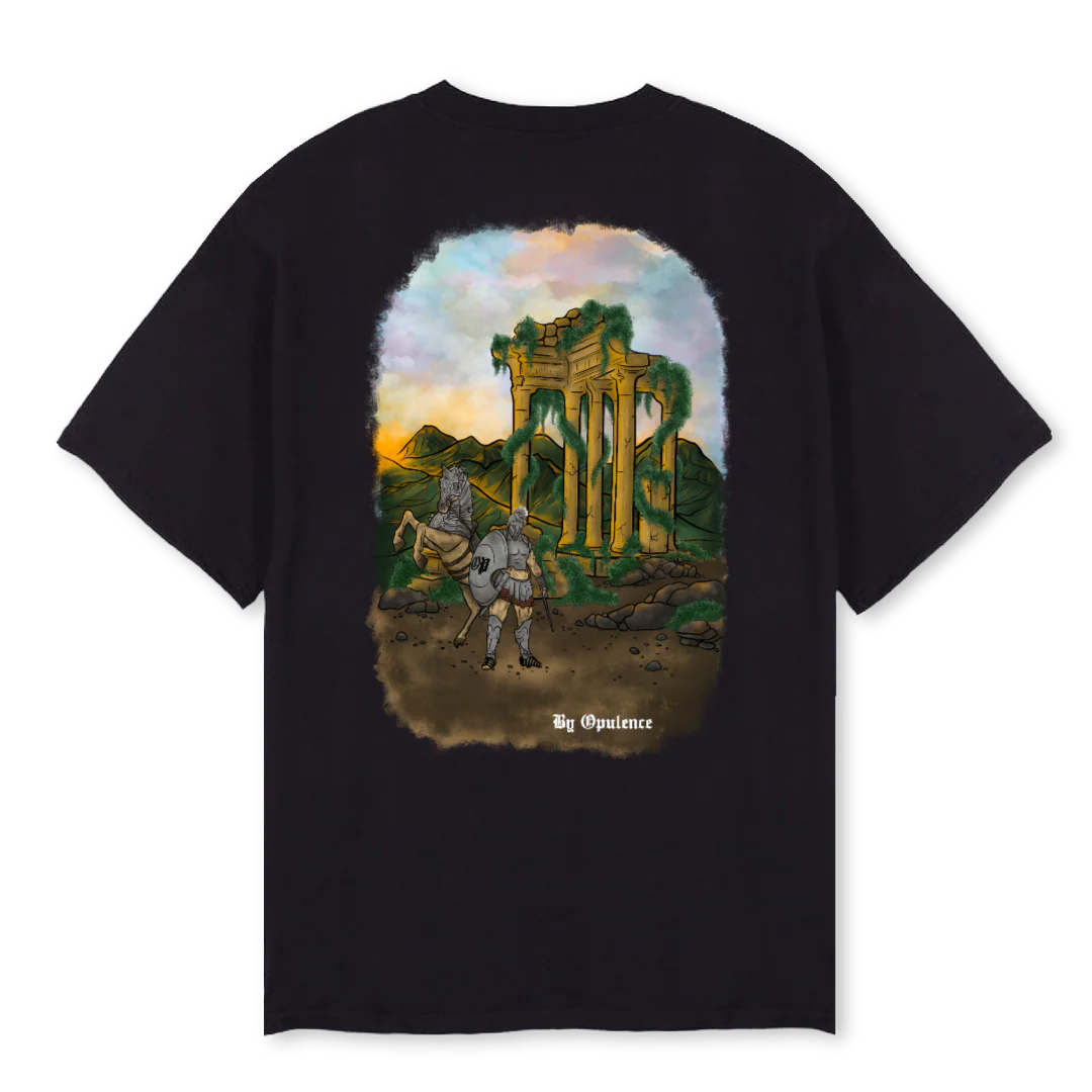 ROMANBYOPTEE_2 Black Oversized Tee. - Image 2