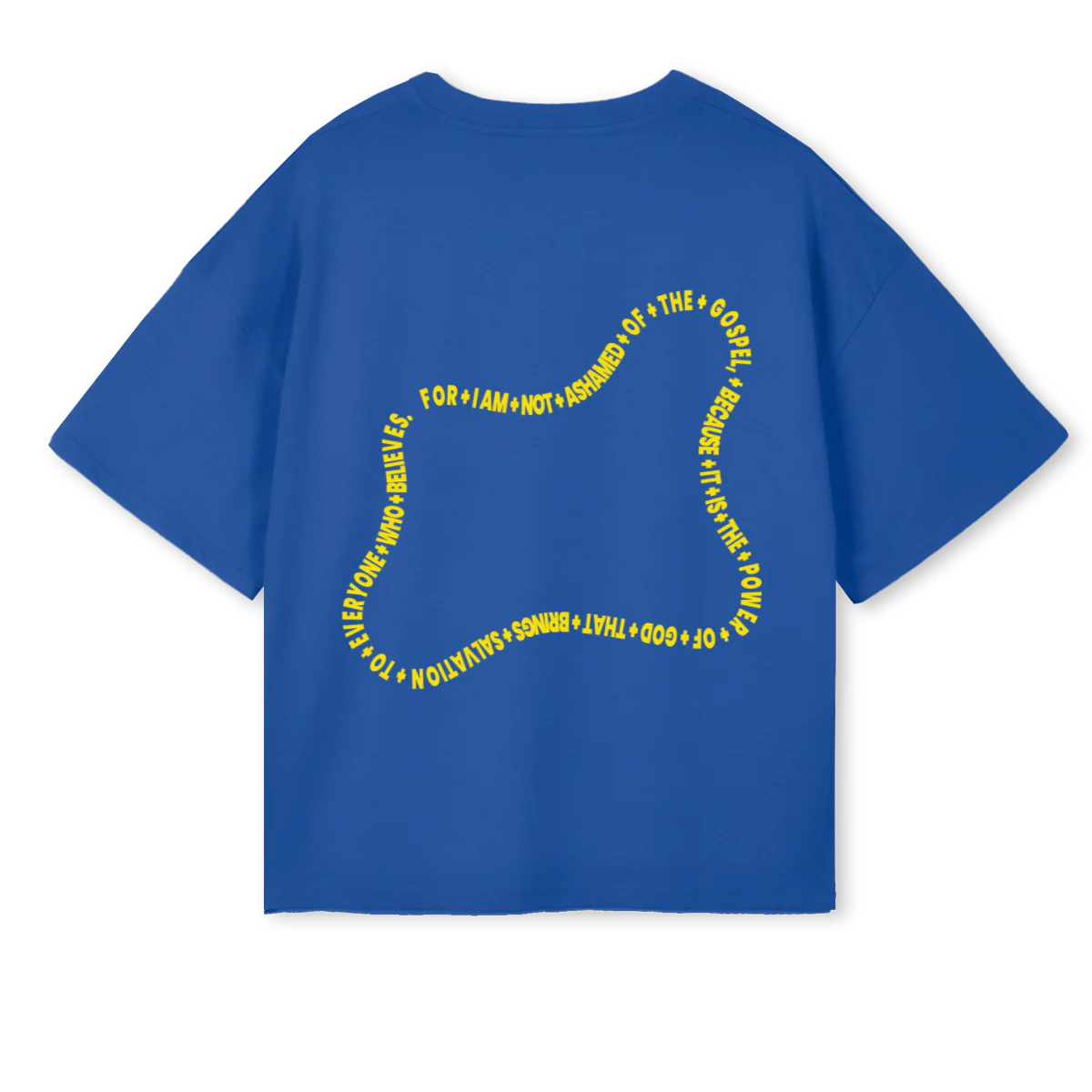 ROMANSONESIXTEEN Cobalt Blue Oversized Boxy Tee. - Image 2