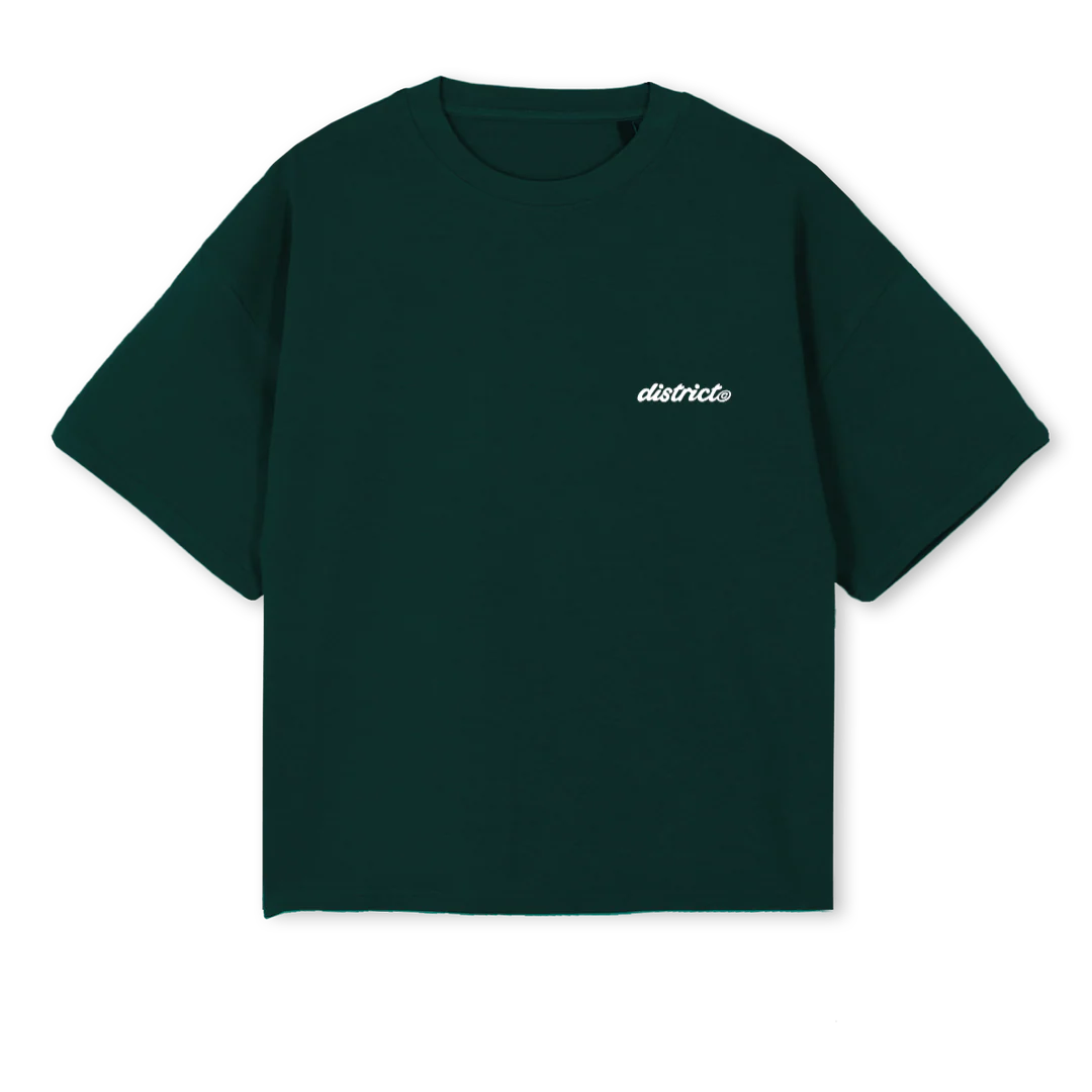 PRIMARYLOGOTEE_WG Wild Green Oversized Boxy Tee