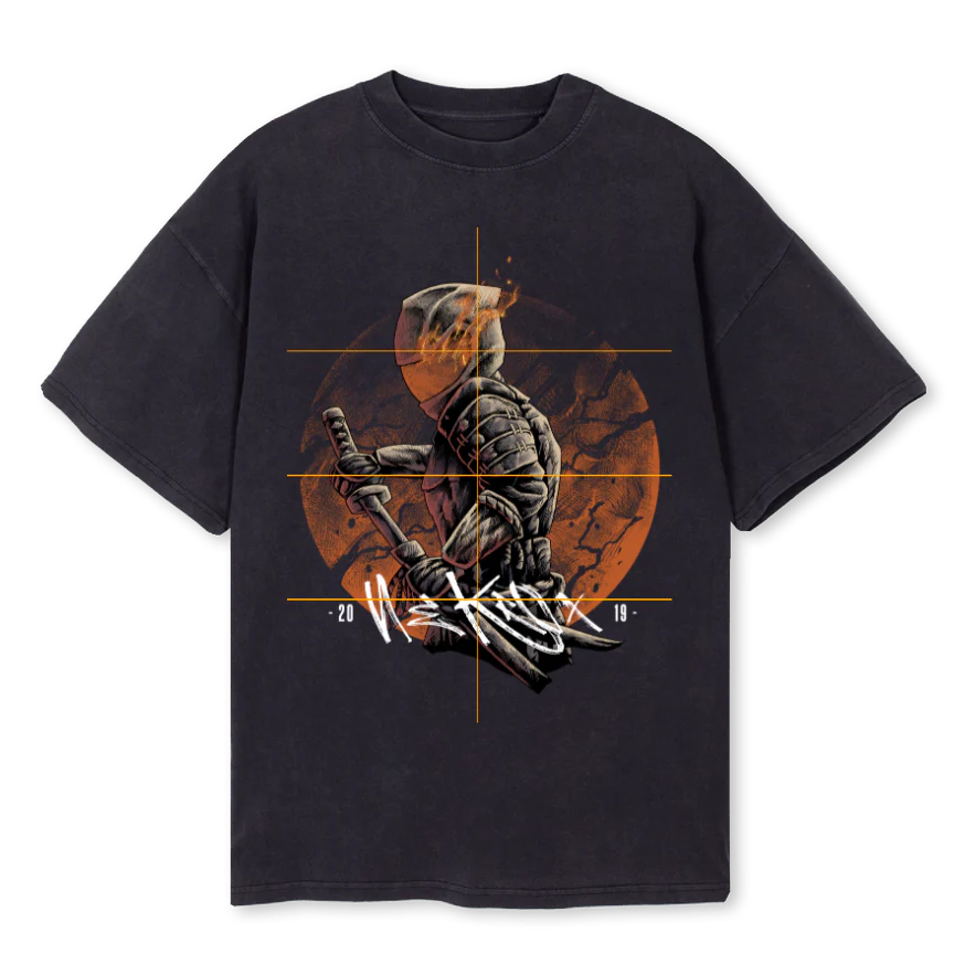 RONINRIDERNKX Vintage Black Oversized Tee.