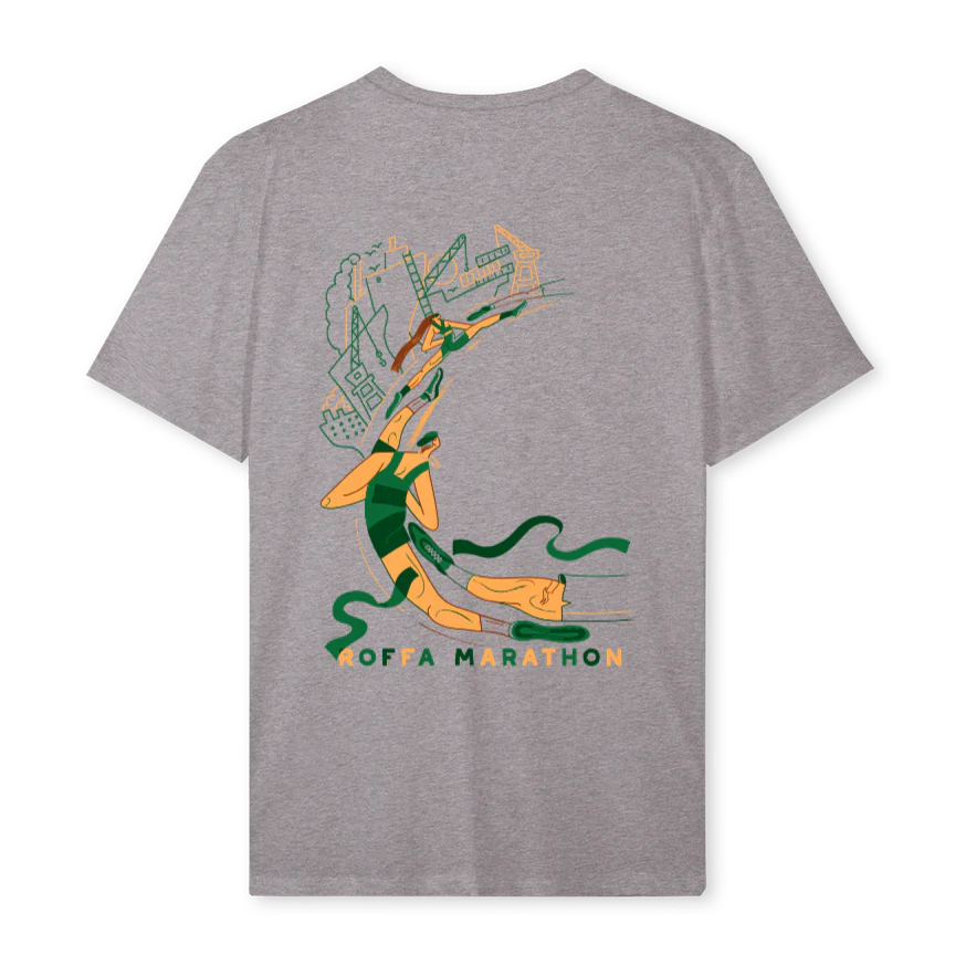 ROOFFFF Grey Marl Regular Tee. - Image 2