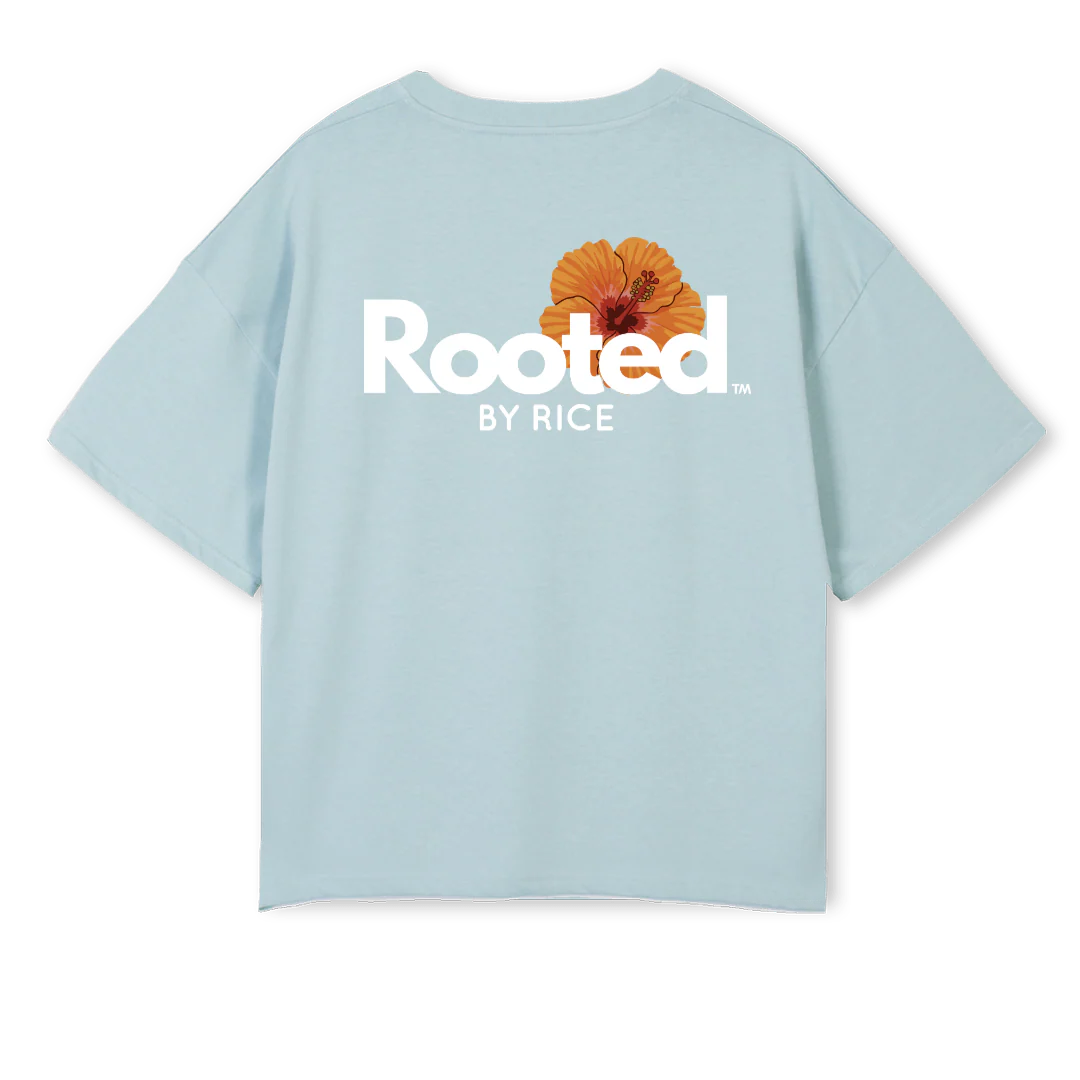 ROOTED Cold Blue Oversized Boxy Tee. - Image 2