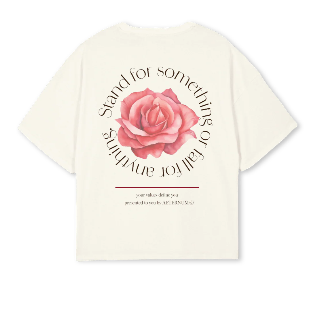 ROSESTAND Cream Oversized Boxy Tee. - Image 2